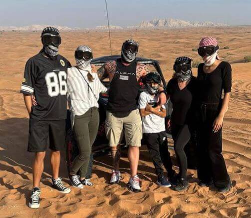 Carolin Musiala on a vacation with her family.